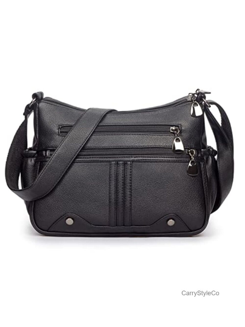 Soft PU Leather Satchel Handbag Multi Pocket Crossbody Shoulder Bag Medium